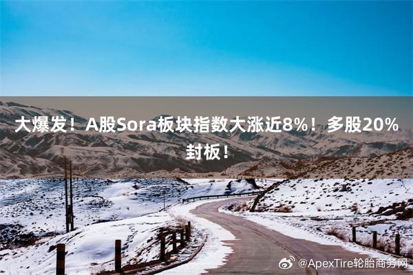 大爆发！A股Sora板块指数大涨近8%！多股20%封板！