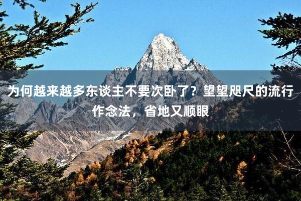 为何越来越多东谈主不要次卧了？望望咫尺的流行作念法，省地又顺眼